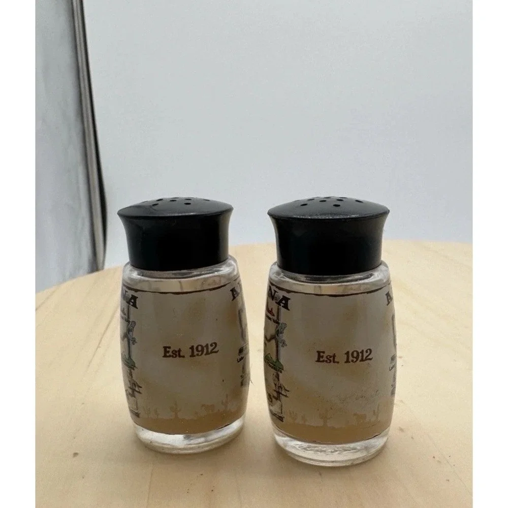 Arizona State Map Salt And‎ Pepper Shakers Glass Souvenir Southwest Decor VTG